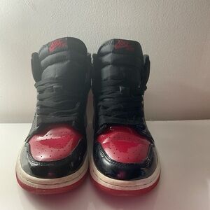 Nike Kids Black and Red High-Top Sneakers